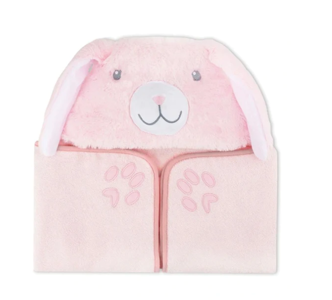 The Little Linen Company Plush Hooded Towel – Ultra-Soft Baby Bath Towel