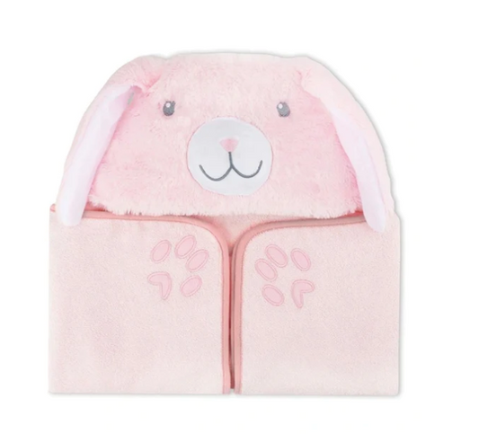 The Little Linen Company Plush Hooded Towel – Ultra-Soft Baby Bath Towel