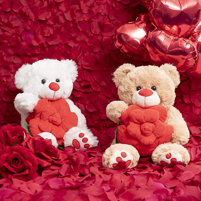 Teddy Bear with Flower - Valentines Day