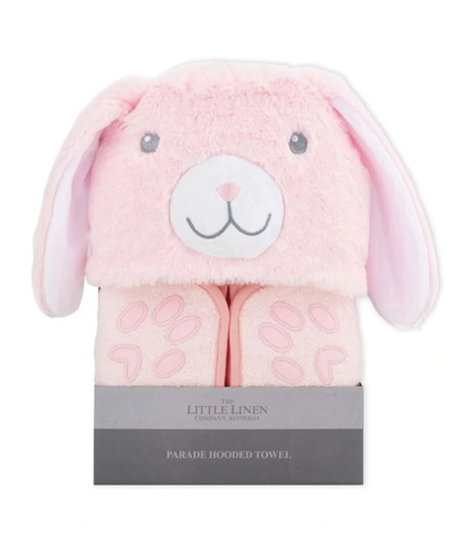 The Little Linen Company Plush Hooded Towel – Ultra-Soft Baby Bath Towel