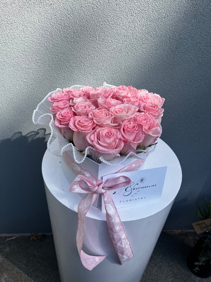 The Glitter Rose Box – Luxury Wedding Flower Box with Sparkling Roses