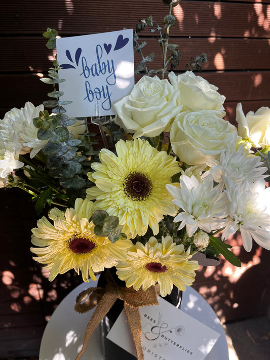 The New Beginning – Elegant Wedding Floral Arrangement Symbolizing Love & Fresh Starts